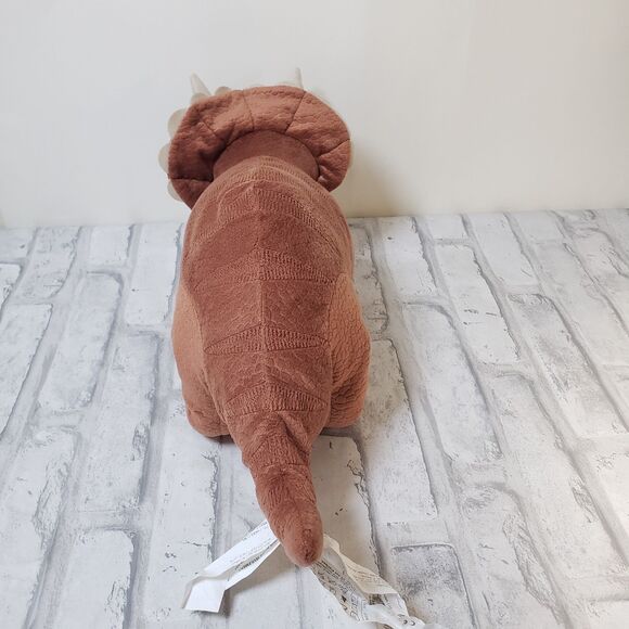 Brown Soft Triceratops Dinosaur Plush - Picture 3 of 5
